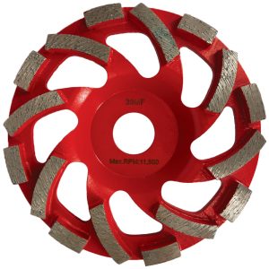 125mm grindwave 16seg diamond cup wheel 30grit mf