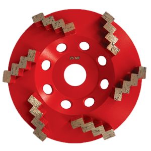 125mm step 6seg diamond cup wheel 25grit mf