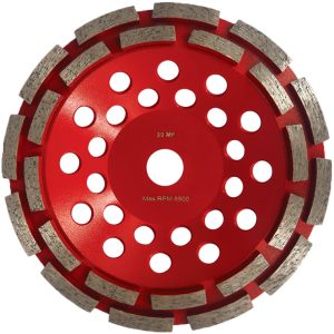 180mm double row diamond cup wheel 30grit mf