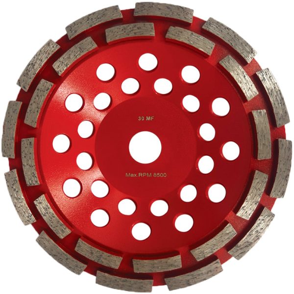 180mm double row diamond cup wheel 30grit mf