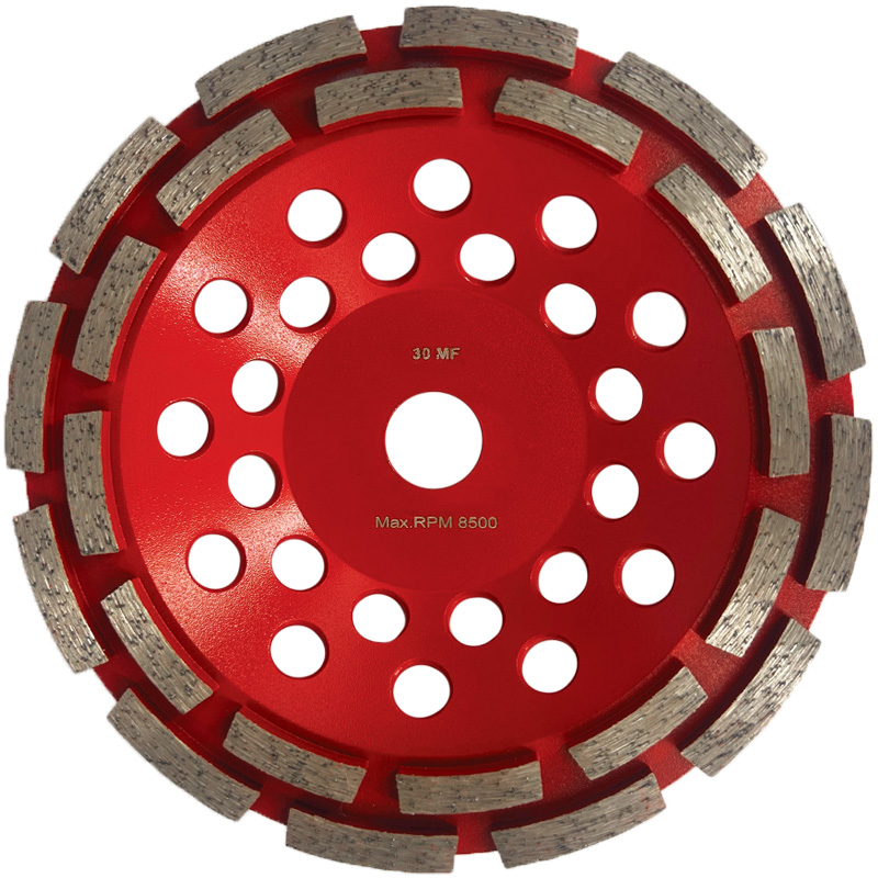 180mm double row diamond cup wheel 30grit mf