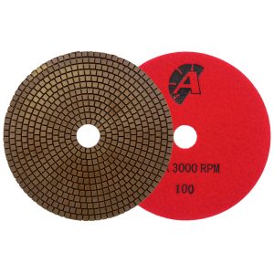 180mm flex resin polishing pad 100 grit