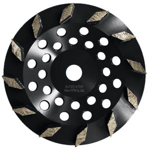180mm super stripper 12seg 25grit diamond cup wheel hf