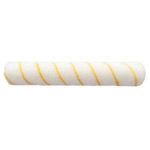 360mm white microfibre paint roller sleeve with a yellow spiral