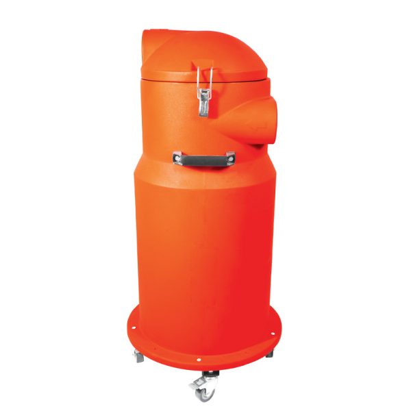 40L red plastic vacuum separator on wheels
