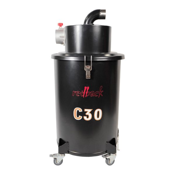 40L black metal vacuum separator on wheels