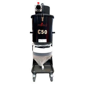 50L black metal vacuum separator on wheels