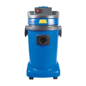 30L blue plastic wet vacuum with wheels