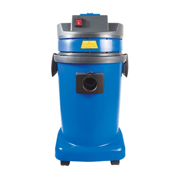30L blue plastic wet vacuum with wheels