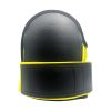 Yellow neoprene universal fit kneepads with black faux leather