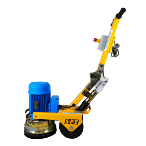 bartell blue and yellow 10 inch single head grinder side view