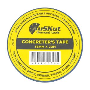 Concreter's blue tape 36mm yellow label