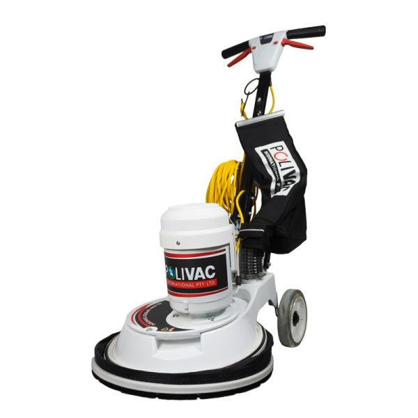 Polivac slow speed sander sv25 with handle skirt and dust bag